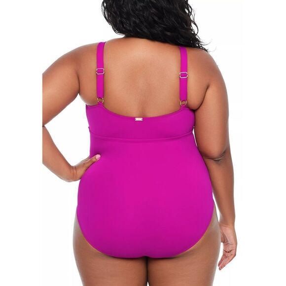 New! RALPH LAUREN Plus Size Beach Club High-Neck One-Piece Swimsuit Bathing Suit - Picture 3 of 4